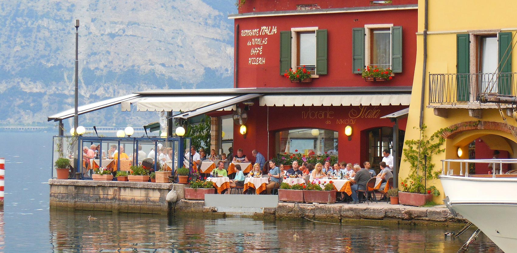 Die Stadt Malcesine Am Gardasee